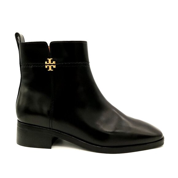 Tory Burch Shoes - NEW Tory Burch Womens Everly Flat Ankle Boots Black Leather 10.5 Luxury Designer